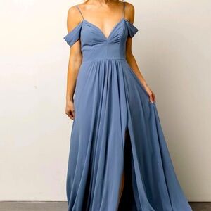 Baltic Born NWT Bianca Lace Maxi Dress -L - Dusty Blue